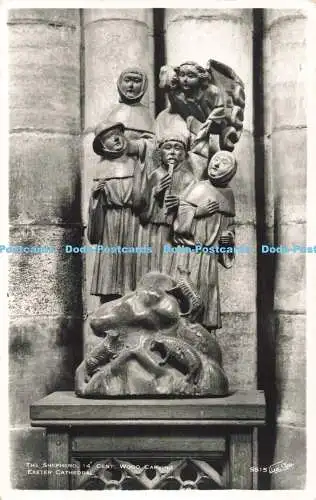 R195961 The Shepherd 14 Cent Holzschnitzerei Exeter Cathedral Walter Scott RP 1962