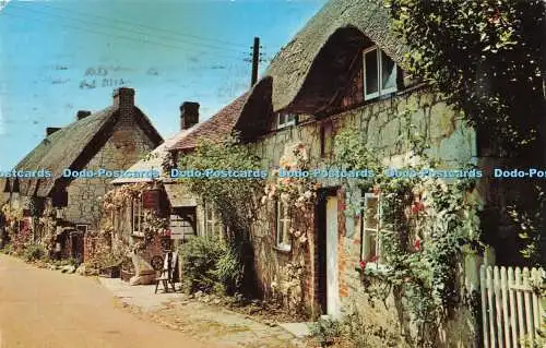 R19999 Old Thatched Cottages North Street Brighstone I W Nigh Jarrold 1974