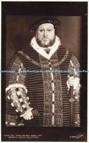 R196018 Henry VIII Hans Holbein Born 1497 Warwick Castle Collection K 897 Walter