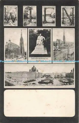 R195109 Wien Mikroskop Karte Dessin Multi View