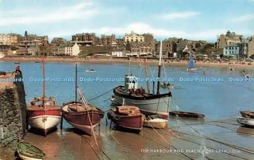 R196137 The Harbour and Beach Port Erin I O M Salmon