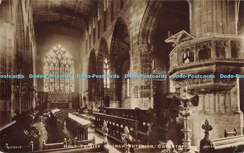 R198705 Holy Trinity Church Interior Coventry Rotary Photo RP 1916