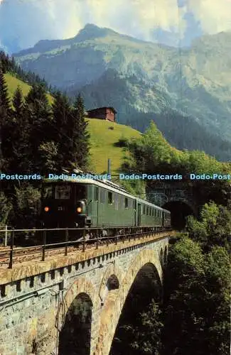R196161 30955 Bern Lotschberg Simplon Bahn Schnellzug im Kandertal E Gyger