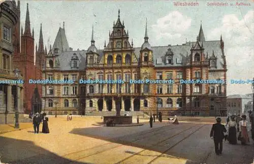 R193676 Wiesbaden Schlossplatz u Rathaus Serie 268 Nr 45 Knackstedt und Nather