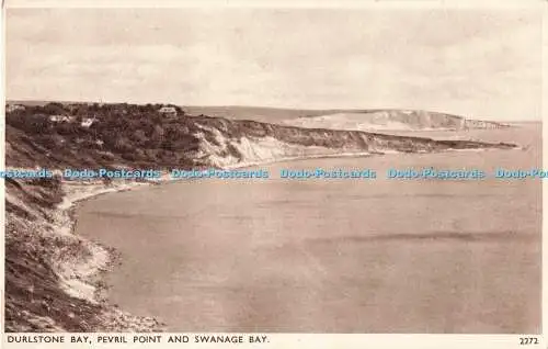 R198754 Durlstone Bay Pevril Point and Swanage Bay 2272 Solograph Series De Luxe