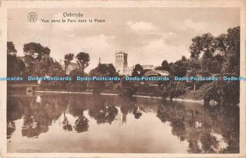 R193688 Ostende Vue dans le Parc avec la Poste Rex Ser 116 1920