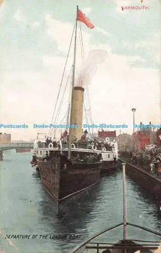 R196212 Yarmouth Abfahrt des London Boat 1908