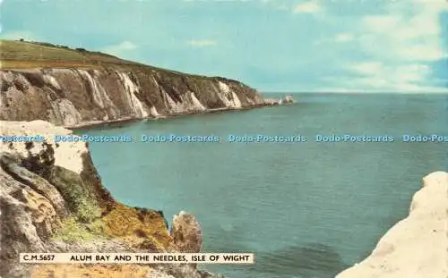 R197557 C M 5657 Alum Bay and the Needles Isle of Wight Sunray Serie Thunder an