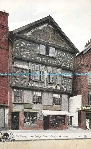 R196342 Old House Lower Bridge Street Chester A D 1603 14675 Valentines Aurochro