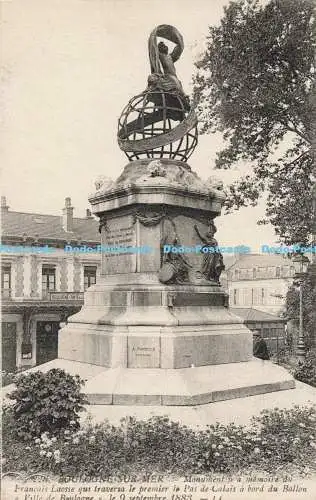 R195335 Boulogne Sur Mer Monument a memoire du Francais Laosse qur traversa le p