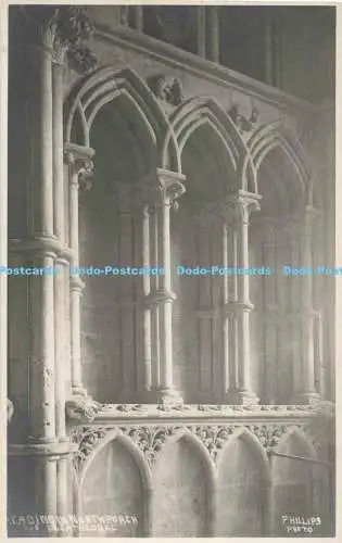 R195339 Arcadino in North Porch Wells Cathedral Phillips Foto unbekannter Ort Phi