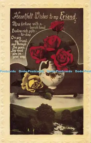 R196372 Herzliche Wünsche an meinen Freund Mai Glück mit üppiger Hand 6953 W B L AC
