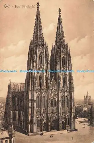 R196481 Köln Dom Westseite 1901 J G Schmitzsche Buch 1910