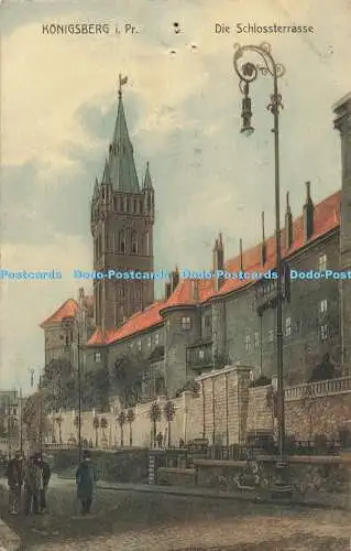 R196511 Königsberg i Pr Die Schlossterrasse Herzlichen Gluckwunsch zum Jahreswes