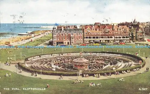 R200646 The Oval Cliftonville A 627 Valentines Art Colour Brian Gerald 1952