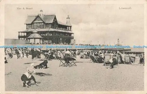 R197949 Pier and Beach Lowestoft Stewart and Woolf