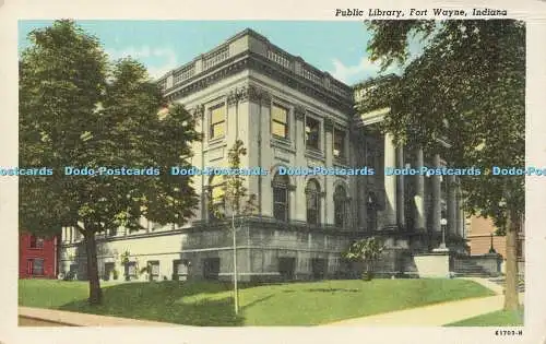 R197958 Öffentliche Bibliothek Fort Wayne Indiana Summit City Nachrichtenagentur C T American A