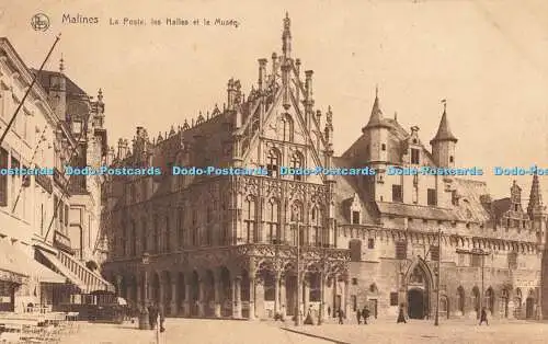 R196619 Nels Malines La Poste les Halles et le Musee Ern Thill