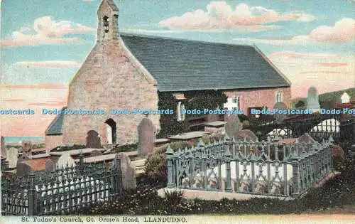 R200740 St Tudnos Church Gt Ormes Head Llandudno The Post Card Kings Series G R