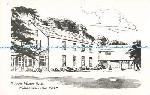 R197997 Wooder Manor Hotel Widecombe in the Moor Sketchkarte Noel Tott