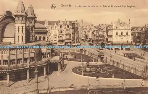 R196641 Nels Ostende Le Kursaal du cote de la Ville et Boulevard Van Iseghem Ern