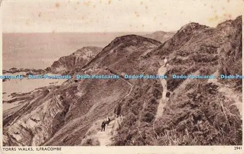 R200754 Torrs Walks Ilfracombe 2941 Solograph Series De Luxe Photogravure E A Sw