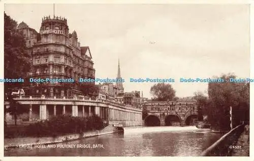 R199230 Empire Hotel and Pulteney Bridge Bath Valentines Photo Type