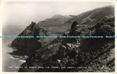 R200804 Das Tal der Felsen vom Tower Lee Abbey Lynton H 4716 Valentines RP