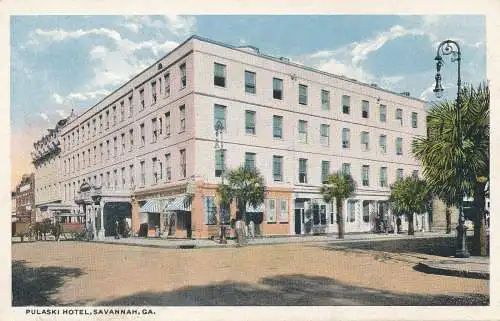 PC30009 Pulaski Hotel. Savannah. Ga. Blumenthal