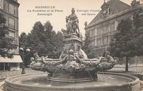 PC33796 Marseille. Estrangin Fountaine und Square. B. Hopkins