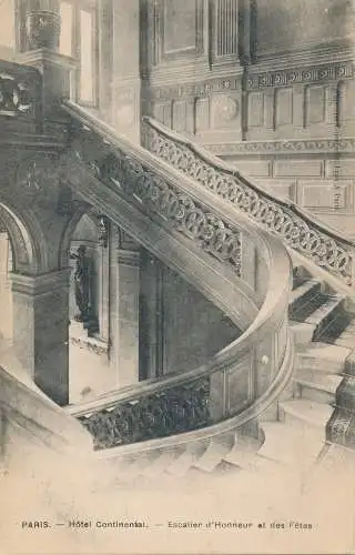 PC52253 Paris. Hotel Continental. Escalier d Honneur et des Fetes