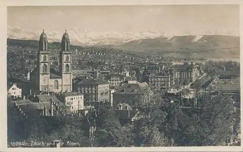 PC54621 Zürich und die Alpen. Kilchberg