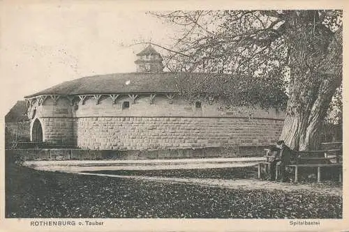 PC53286 Rothenburg o. Tauber. Spitalbastei. Ernst Geissendorfer. B. Hopkins