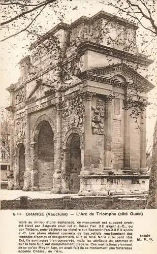 PC51891 Orange. L Arc de Triomphe. Ideal. B. Hopkins