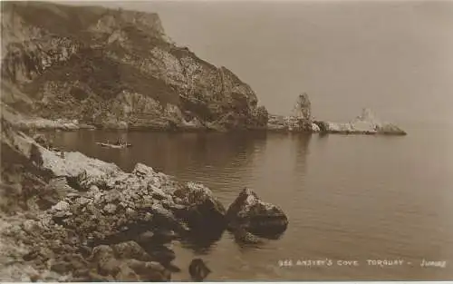 PC55329 Ansteys Cove. Torquay. Judges Ltd. No 966