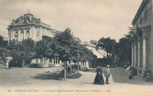 PC51858 Chatel Guyon. Le Nouvel Etablissement Thermal et le Theatre. LL. Nr 12.