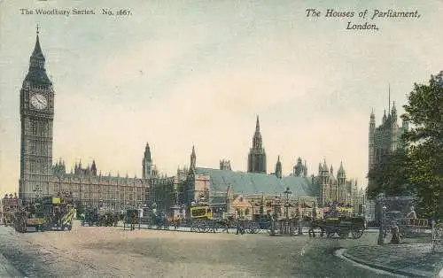 PC60288 The Houses of Parliament. London. Woodbury. Nr 1667. 1905