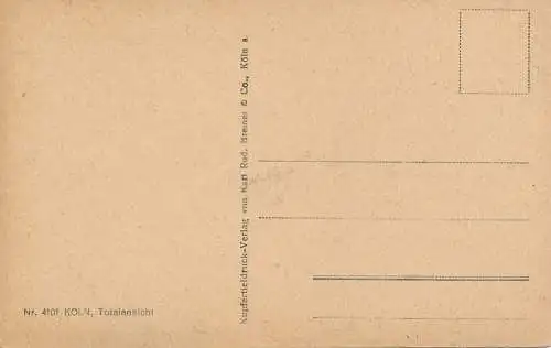 PC54794 Köln. Totalansicht. Karl Rud. Nr 4101