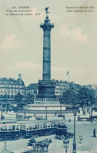 PC52113 Paris. Platz der Bastille und Juli-Säule. J. Cormault. Nr 59