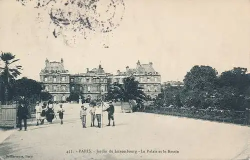 PC52271 Paris. Jardin du Luxembourg. Le Palais et le Bassin. Marmuse. Nr 455. 19