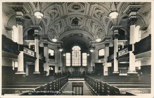 PC51023 St. Martin in the Fields. London. Valentinstag. Nr. K.7691. RP