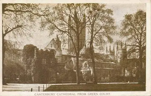 PC59925 Kathedrale von Canterbury von Green Court. K. Fullagar. 1919