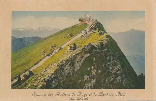 PC53504 Sommet des Rochers de Naye et la Dent du Midi. C. Freres. Nr 59173