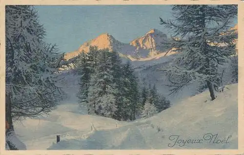 PC53475 Joyeux Noel. Schweiz. Suisse Piz Albana und Julier. A. Ruegg. B. Hopkins