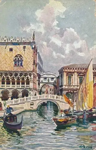 PC52961 Venezia. Ponte della Paglia e Sospiri. C. Varagnolo. B. Hopkins