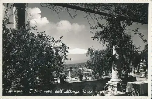 PC52553 Taormina. L Etna Vista dall Albergo Timeo. Giuseppe Attanasio. RP