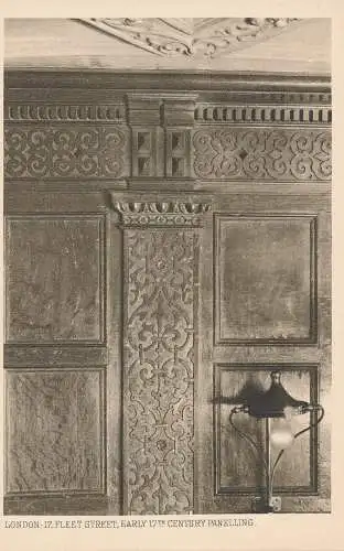 PC55153 London. 17 Fleet Street Early 17th Century Paneling