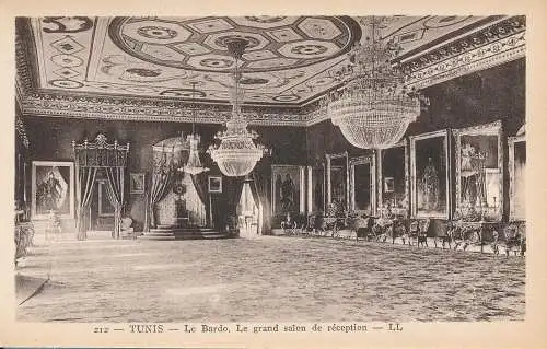 PC54668 Tunis. Le Bardo. Le Grand Salon de Reception. Levy et Neurdein Reunis. N