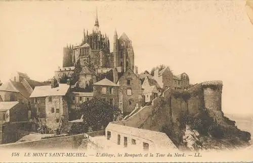 PC51834 Le Mont Saint Michel. L Abbaye les Remparts et la Tour du Nord. LL. Nr 1