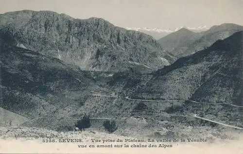 PC51024 Backöfen. Vue Prise du Plateau. La Vallee de la Vesubie vue en Amont sur l